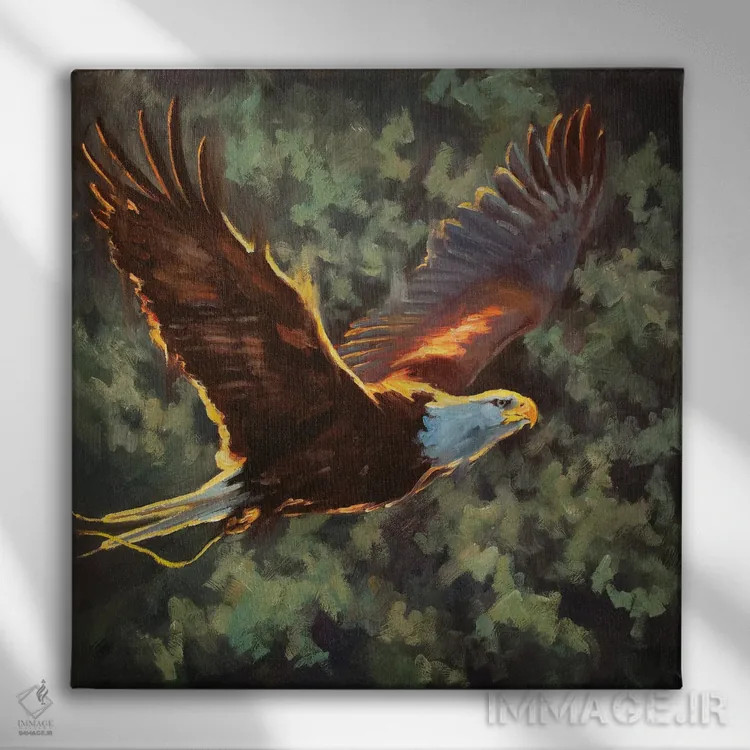 تابلو پرواز به سوی آزادی اثر چری کریستنسن - نمای روبهرو روی دیوار