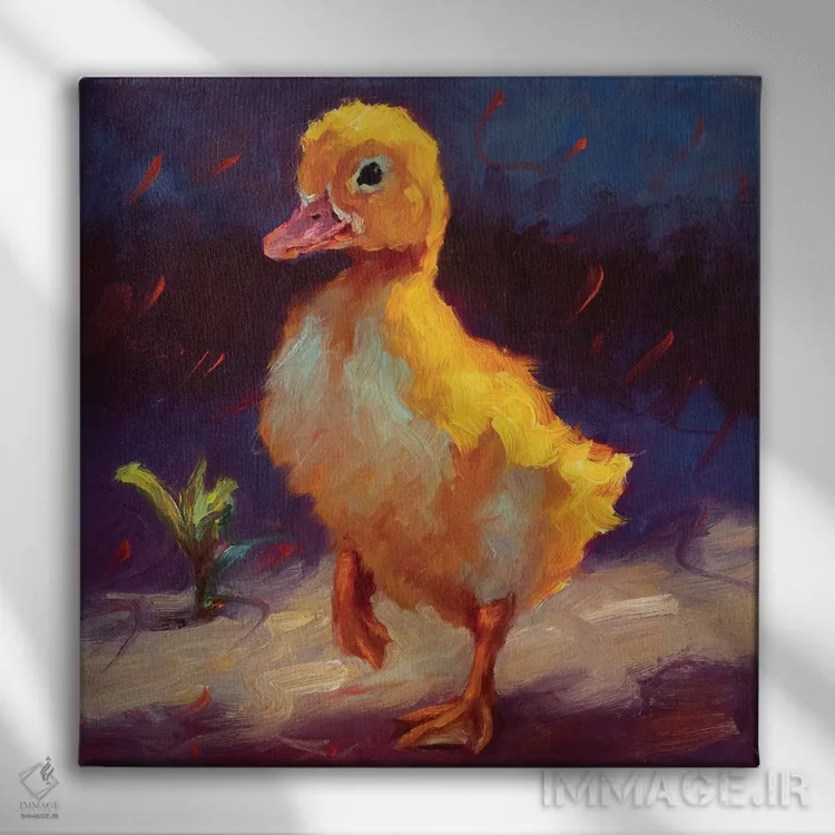 تابلو ماجراجویی جوجهاردک اثر چری کریستنسن - نمای روبهرو روی دیوار