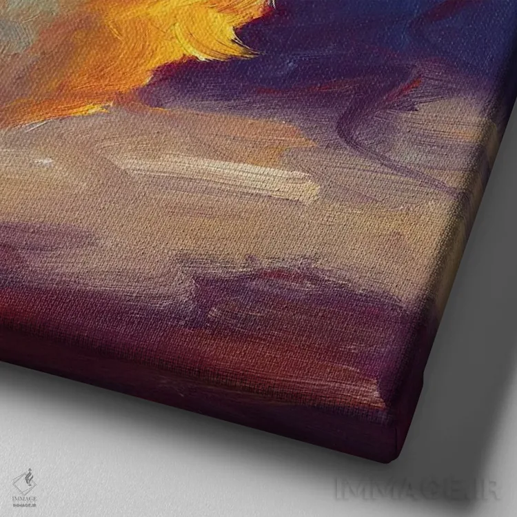 تابلو ماجراجویی جوجهاردک اثر چری کریستنسن - نمای نزدیک بافت بوم