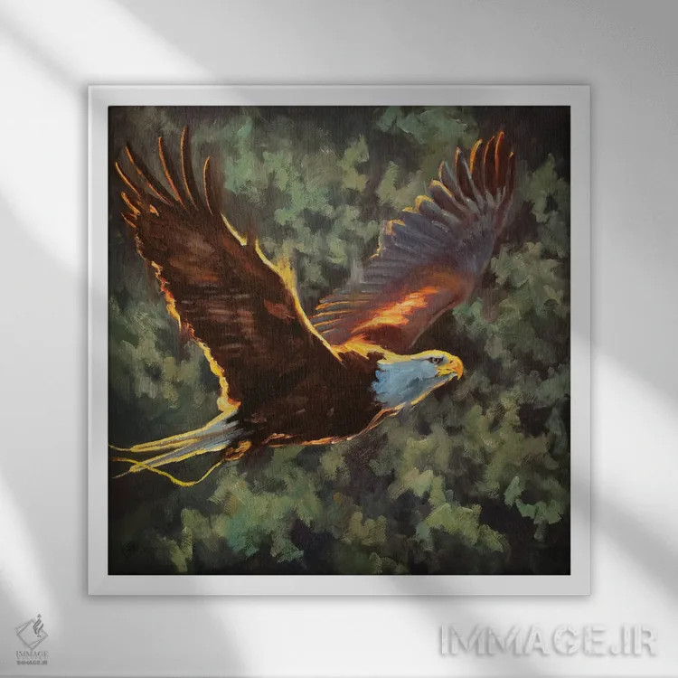 تابلو پرواز به سوی آزادی اثر چری کریستنسن - نمای قابدار سفید