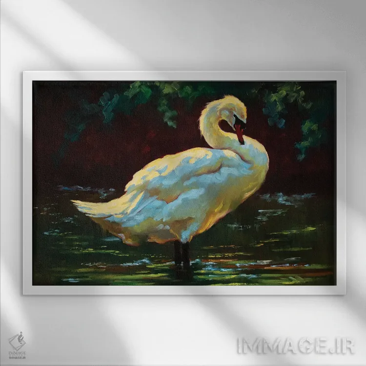 تابلو پناهگاه پنهان اثر چری کریستنسن - نمای قابدار سفید