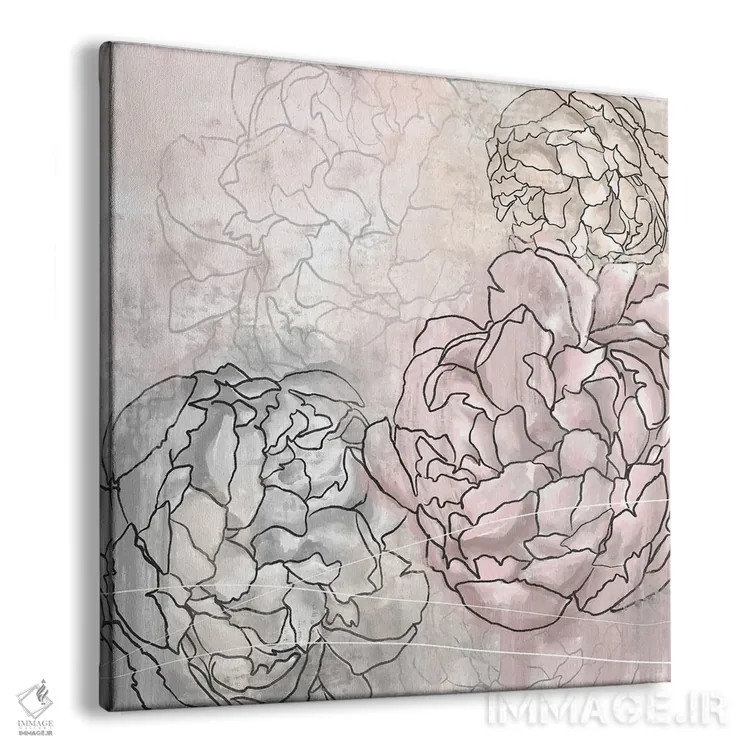 تابلو گل صدتومانی صورتی کمرنگ اثر جی لاندو - نمای پرسپکتیو محصول