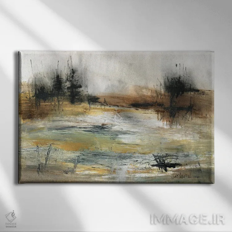 تابلو آن شب با آتشبازی اثر جی لاندو - نمای روبهرو روی دیوار