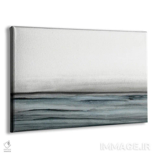 تابلو منظرهٔ دریایی مینیمال آبی اثر جی لاندو - نمای پرسپکتیو محصول