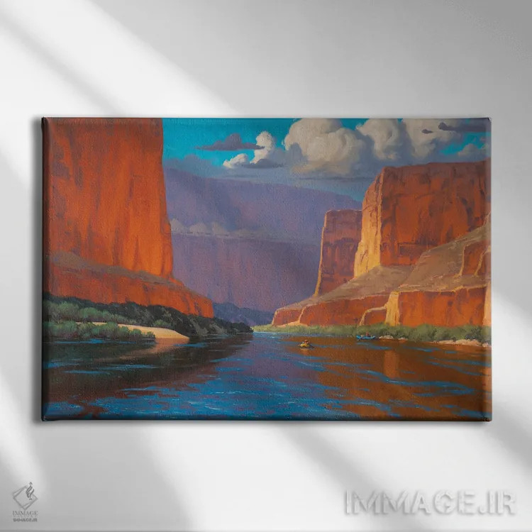 تابلو شناور بر جریان اثر کدی دیلانگ - نمای روبهرو روی دیوار