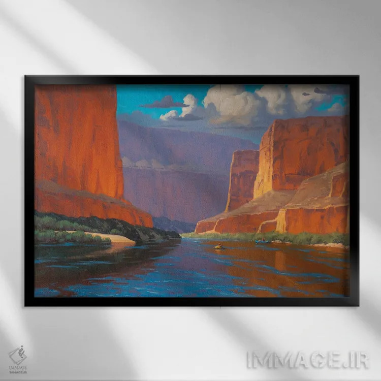 تابلو شناور بر جریان اثر کدی دیلانگ - نمای قابدار مشکی