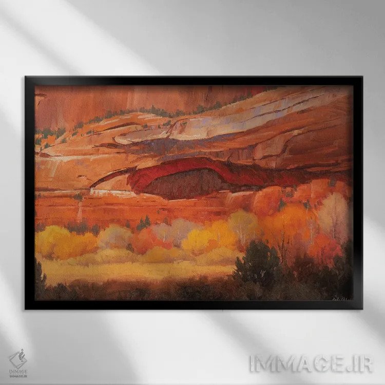 تابلو به سوی پاییز اثر کدی دیلانگ - نمای قابدار مشکی