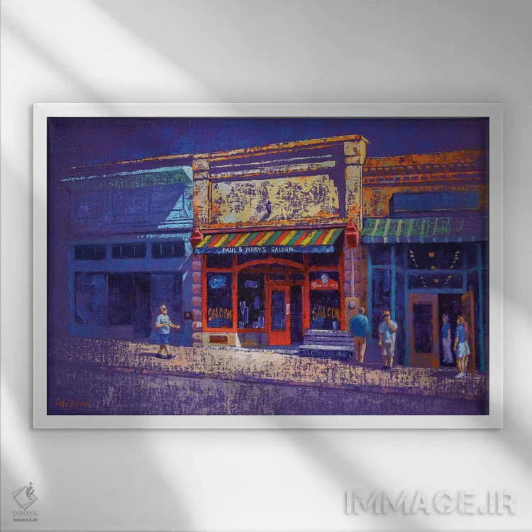 تابلو پائول و جری اثر کدی دیلانگ - نمای قابدار سفید