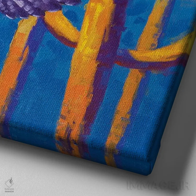 تابلو بیلمکانیکی ساگوارو (کاکتوس) اثر کدی دیلانگ - نمای نزدیک بافت بوم