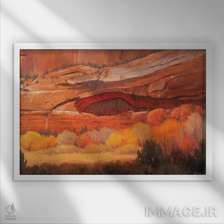 تابلو به سوی پاییز اثر کدی دیلانگ - نمای قابدار سفید