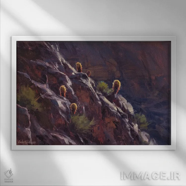 تابلو شورشیان اثر کدی دیلانگ - نمای قابدار سفید