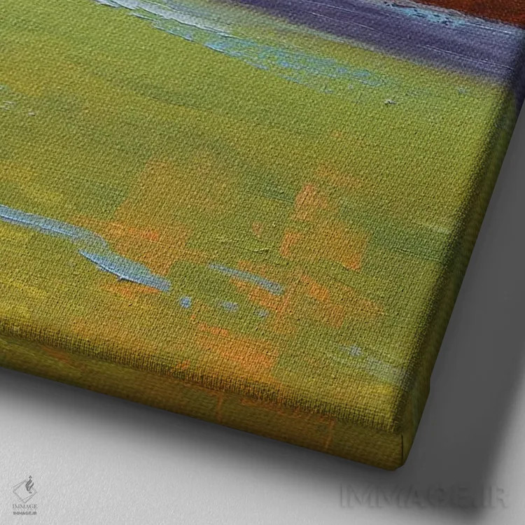 تابلو اتود برای خورشید و ماسهسنگ اثر کدی دیلانگ - نمای نزدیک بافت بوم