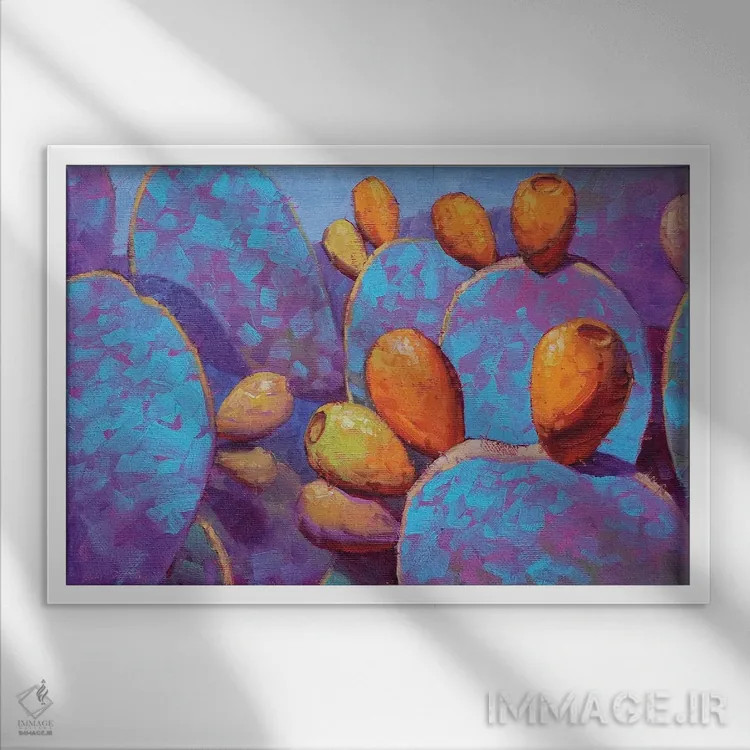 تابلو خارهای آبی اثر کدی دیلانگ - نمای قابدار سفید