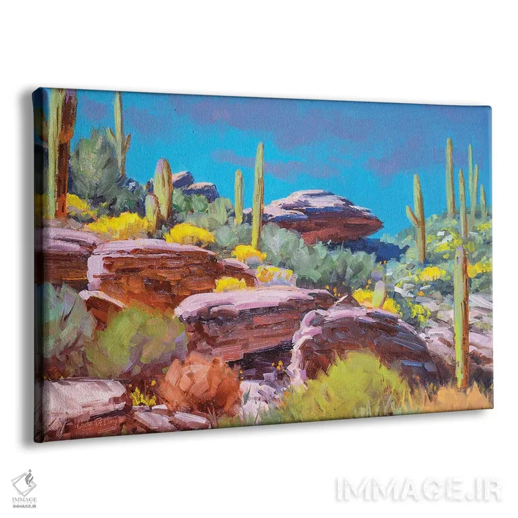 تابلو شکوفههای صحرا اثر کدی دیلانگ - نمای پرسپکتیو محصول