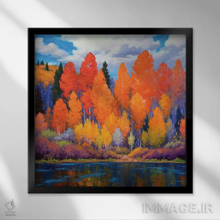 تابلو رنگهای ارتفاعات اثر کدی دیلانگ - نمای قابدار مشکی