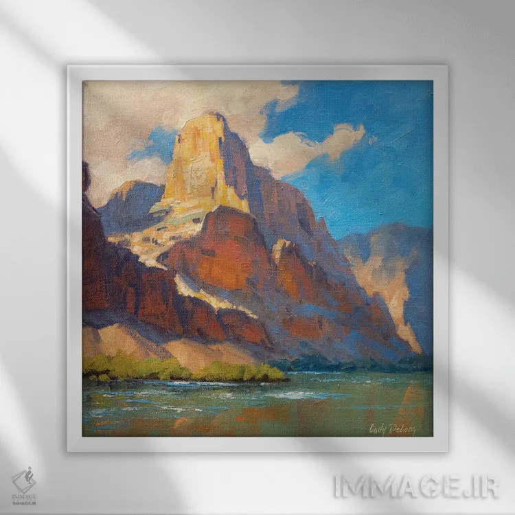 تابلو برج نور اثر کدی دیلانگ - نمای قابدار سفید