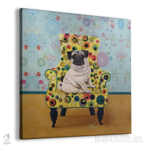 تابلو پاگ خالخالی اثر کارول دیلون - نمای پرسپکتیو محصول