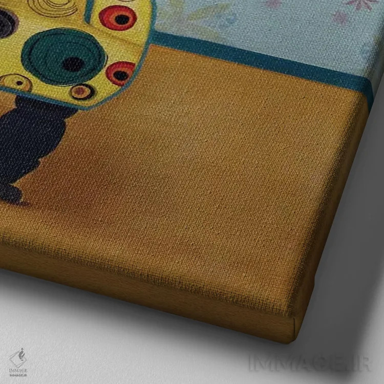 تابلو پاگ خالخالی اثر کارول دیلون - نمای نزدیک بافت بوم