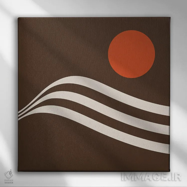 تابلو موج اثر دیزاینز سرکا ۷۸ - نمای روبهرو روی دیوار