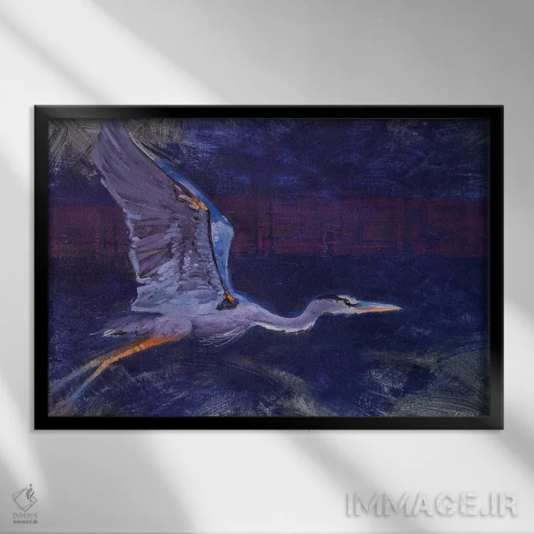 تابلو آماده برای پرواز اثر کدی دیلانگ - نمای قابدار مشکی