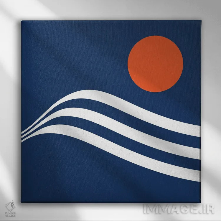 تابلو موج اثر دیزاینز سرکا ۷۸ - نمای روبهرو روی دیوار