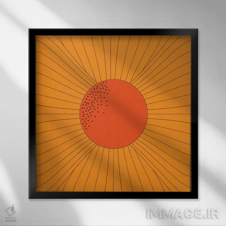 تابلو شکوفه اثر دیزاینز سرکا ۷۸ - نمای قابدار مشکی