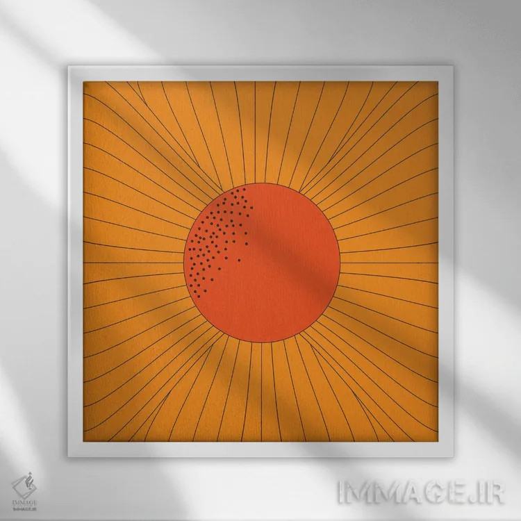 تابلو شکوفه اثر دیزاینز سرکا ۷۸ - نمای قابدار سفید