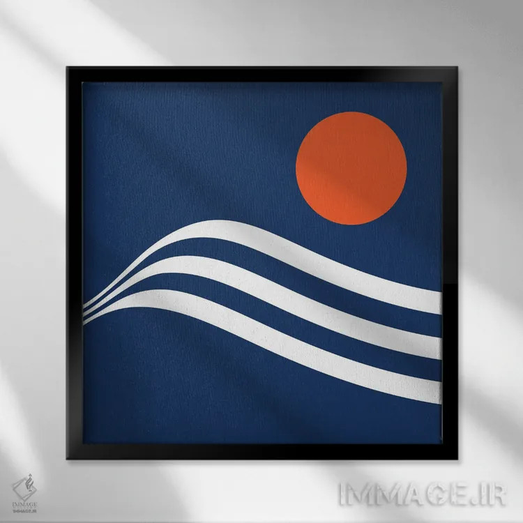 تابلو موج اثر دیزاینز سرکا ۷۸ - نمای قابدار مشکی