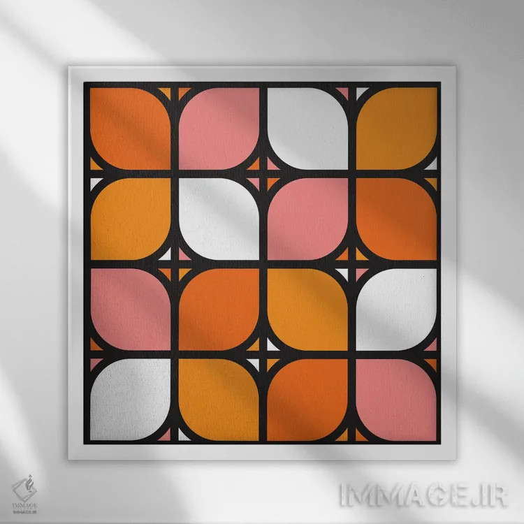 تابلو شبدر آلکورن اثر دیزاینز سرکا ۷۸ - نمای قابدار سفید