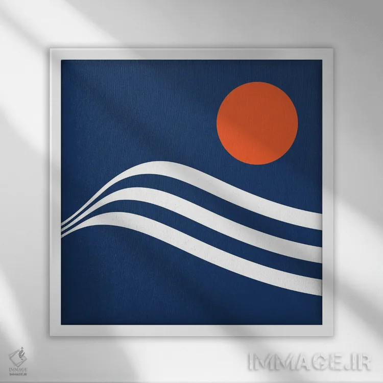 تابلو موج اثر دیزاینز سرکا ۷۸ - نمای قابدار سفید