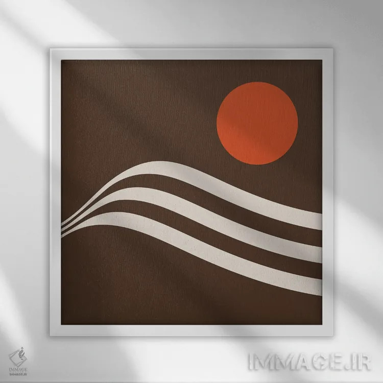 تابلو موج اثر دیزاینز سرکا ۷۸ - نمای قابدار سفید