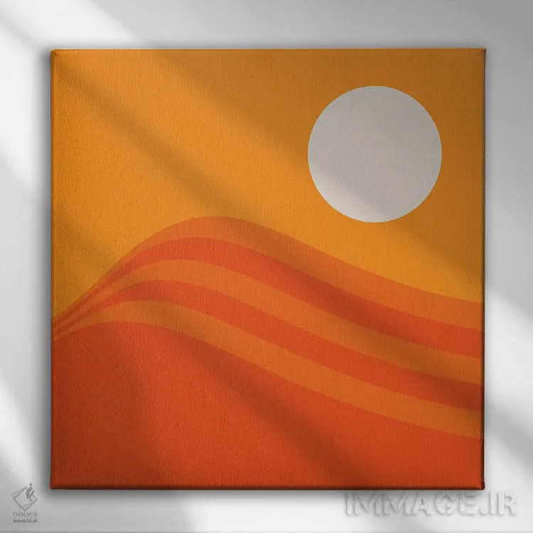 تابلو موج اثر دیزاینز سرکا ۷۸ - نمای روبهرو روی دیوار