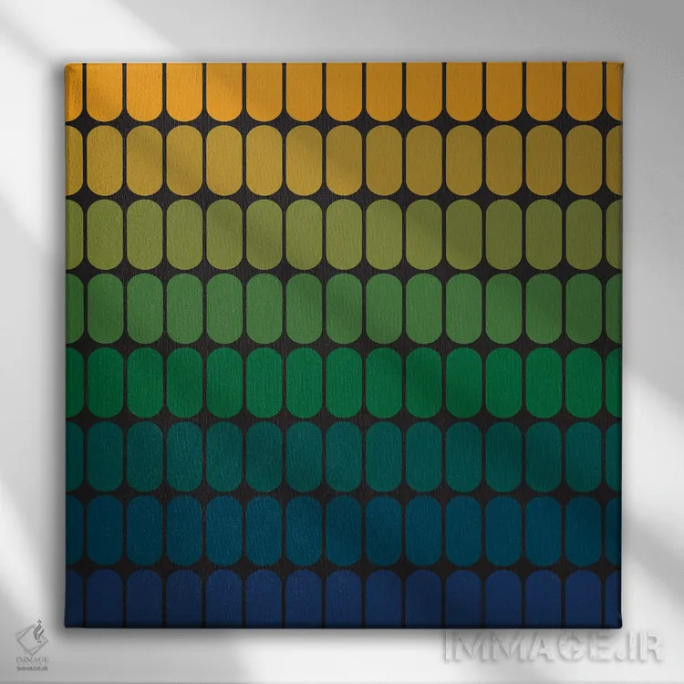 تابلو غلاف سرسبز اثر دیزاینز سرکا ۷۸ - نمای روبهرو روی دیوار