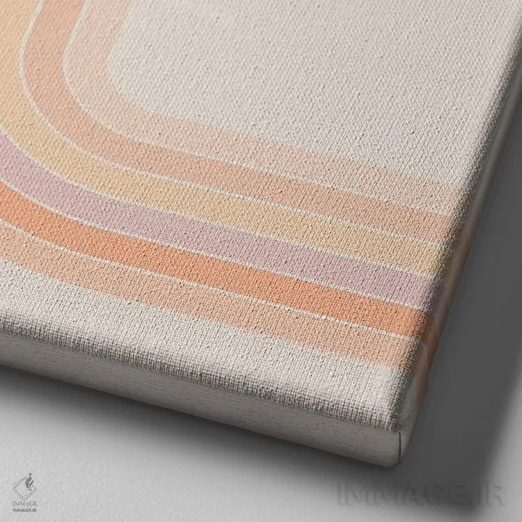 تابلو تونل نارنگی اثر دیزاینز سرکا ۷۸ - نمای نزدیک بافت بوم