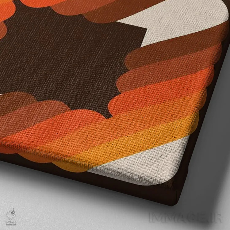 تابلو مربع مادربزرگ (بافتنی) اثر دیزاینز سرکا ۷۸ - نمای نزدیک بافت بوم