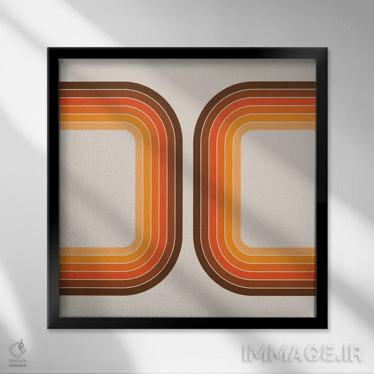 تابلو تونل خاکیرنگ اثر دیزاینز سرکا ۷۸ - نمای قابدار مشکی