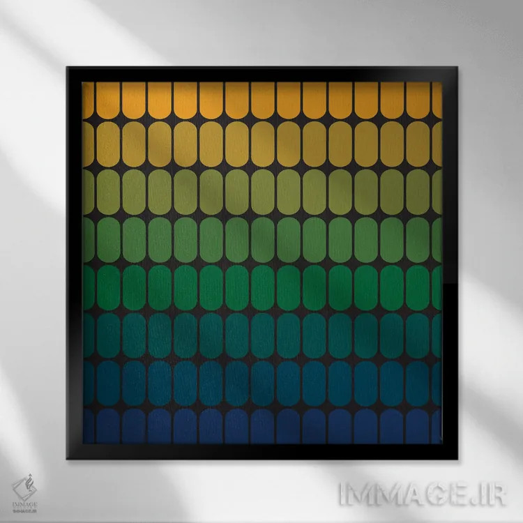 تابلو غلاف سرسبز اثر دیزاینز سرکا ۷۸ - نمای قابدار مشکی