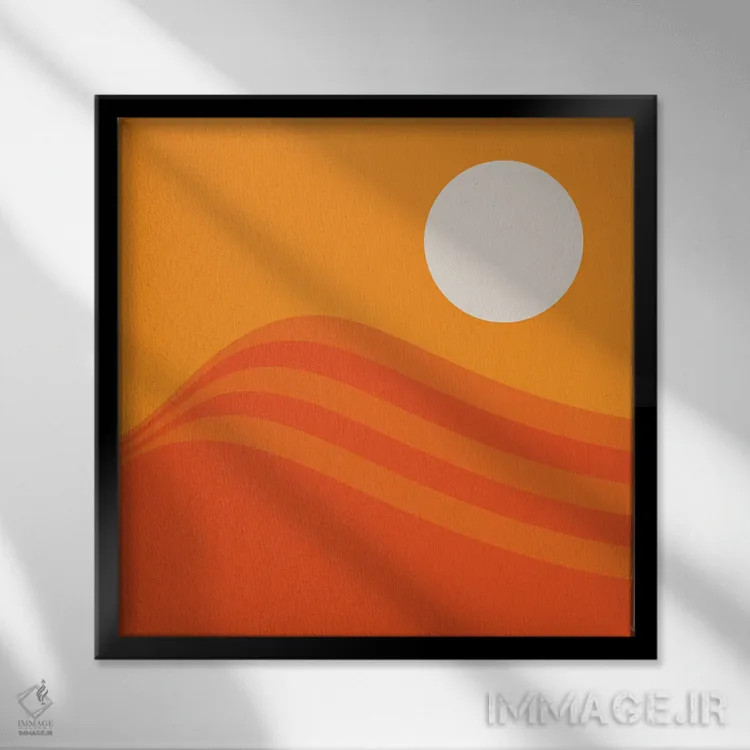 تابلو موج اثر دیزاینز سرکا ۷۸ - نمای قابدار مشکی