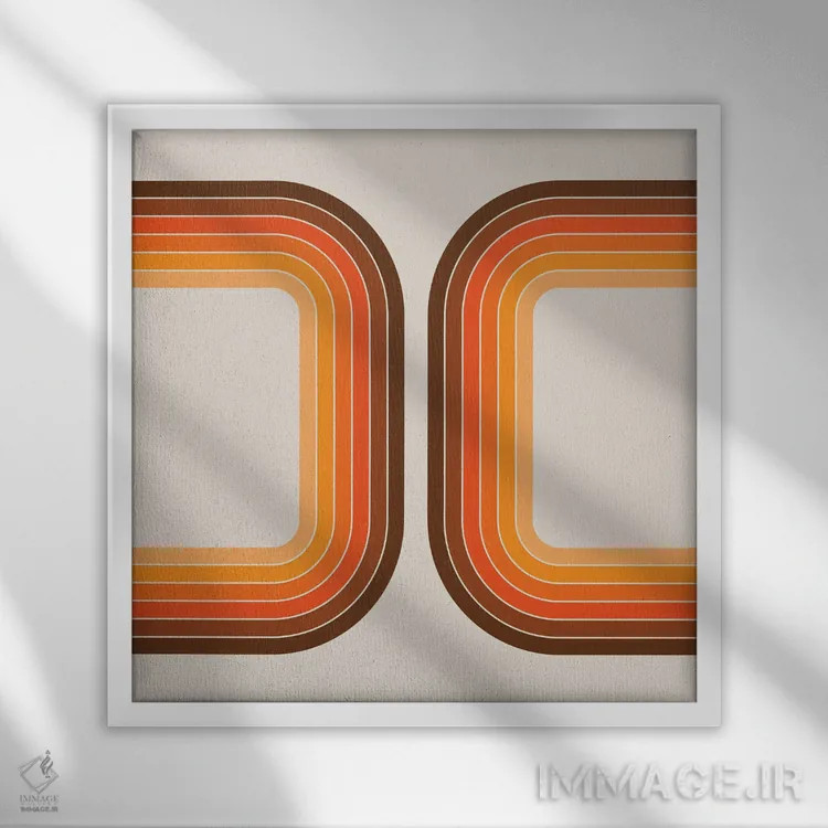 تابلو تونل خاکیرنگ اثر دیزاینز سرکا ۷۸ - نمای قابدار سفید