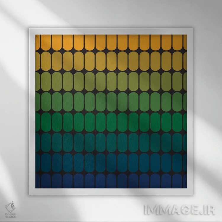 تابلو غلاف سرسبز اثر دیزاینز سرکا ۷۸ - نمای قابدار سفید