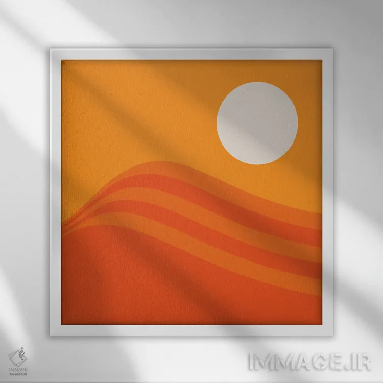 تابلو موج اثر دیزاینز سرکا ۷۸ - نمای قابدار سفید