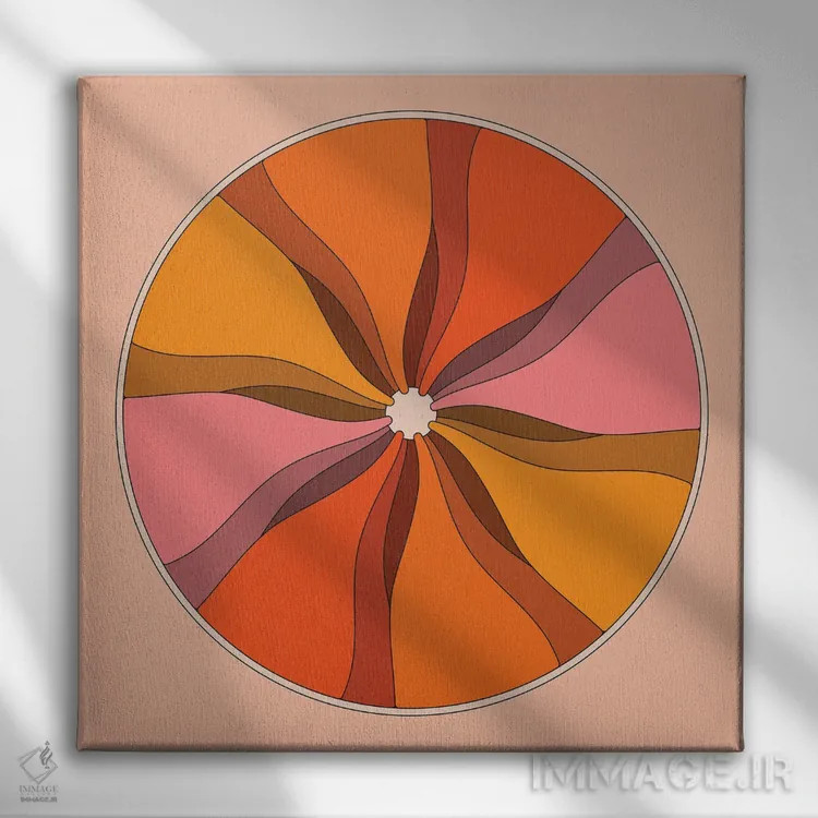 تابلو سانتریفیوژ اثر دیزاینز سرکا ۷۸ - نمای روبهرو روی دیوار