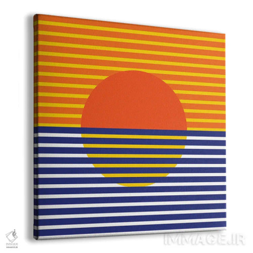 تابلو خورشید دو نیم پرتقالی اثر دیزاینز سرکا ۷۸ - نمای پرسپکتیو محصول