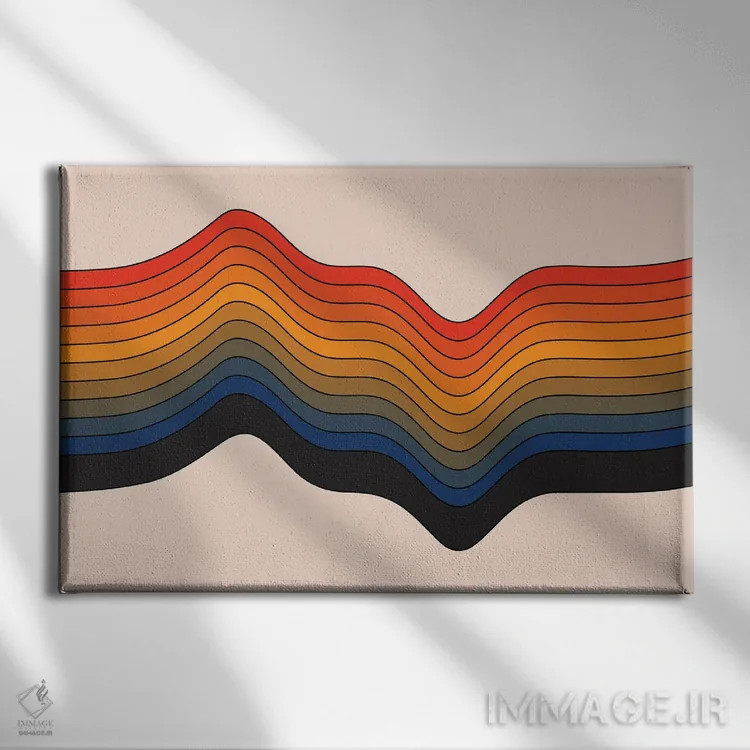 تابلو فراز و نشیبها اثر دیزاینز سرکا ۷۸ - نمای روبهرو روی دیوار