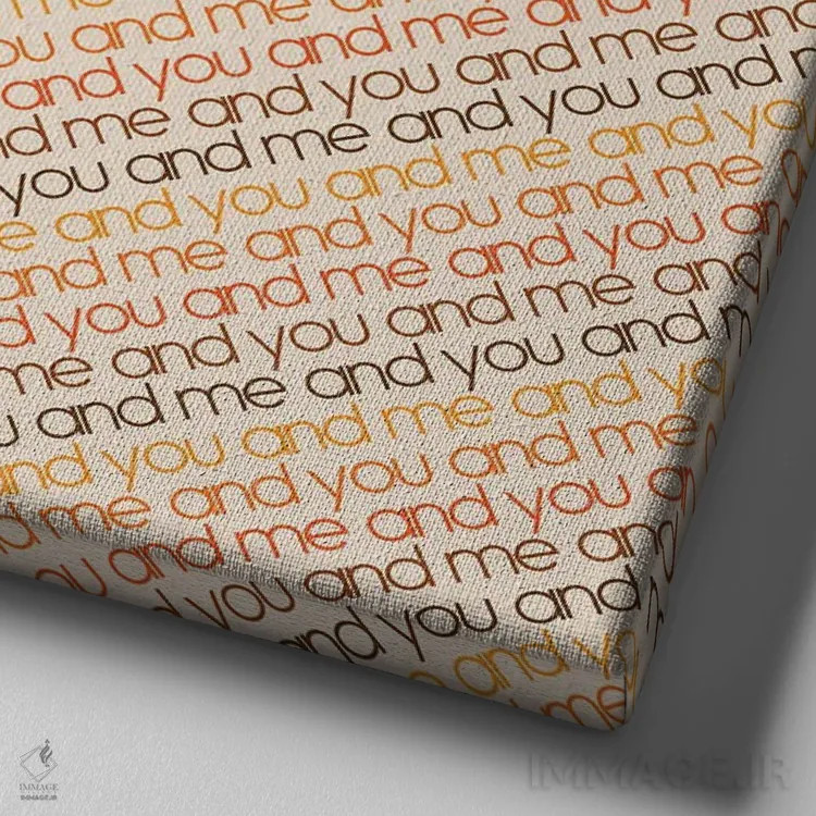 تابلو تو و من اثر دیزاینز سرکا ۷۸ - نمای نزدیک بافت بوم