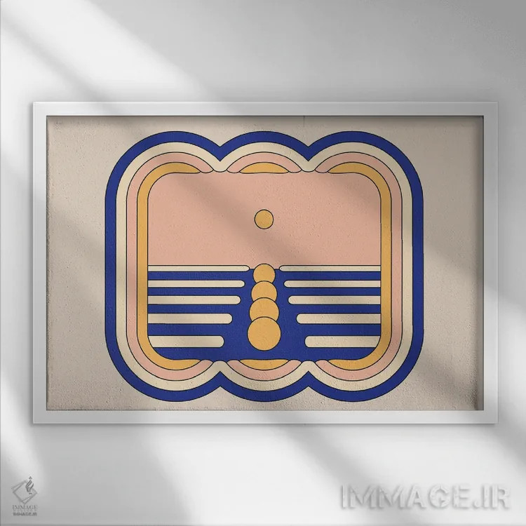 تابلو چرخهها اثر دیزاینز سرکا ۷۸ - نمای قابدار سفید