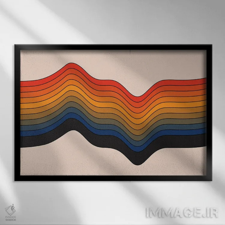 تابلو فراز و نشیبها اثر دیزاینز سرکا ۷۸ - نمای قابدار مشکی