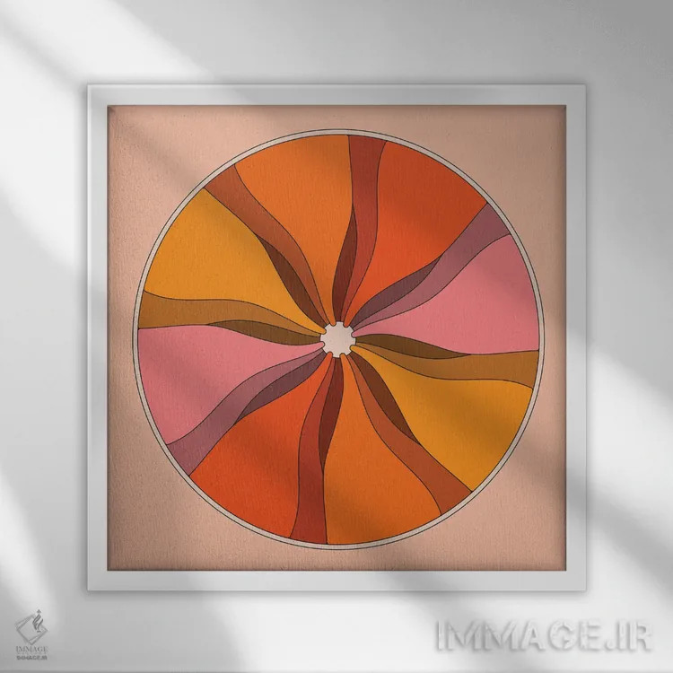 تابلو سانتریفیوژ اثر دیزاینز سرکا ۷۸ - نمای قابدار سفید