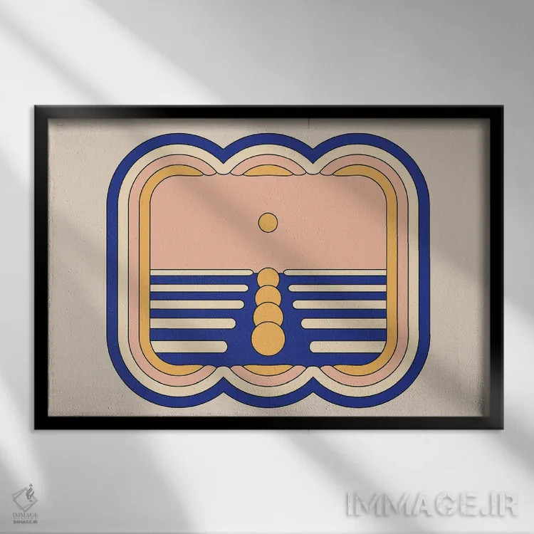 تابلو چرخهها اثر دیزاینز سرکا ۷۸ - نمای قابدار مشکی