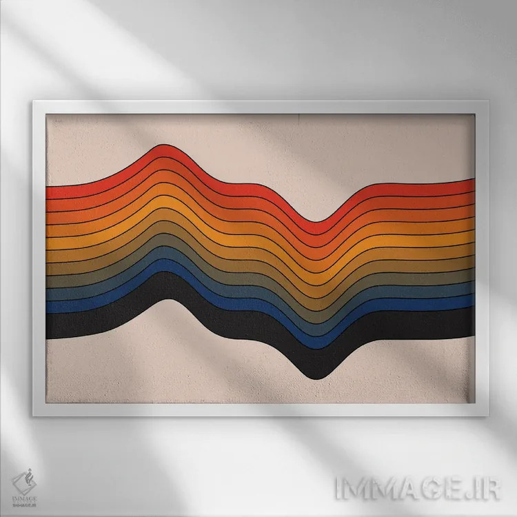 تابلو فراز و نشیبها اثر دیزاینز سرکا ۷۸ - نمای قابدار سفید